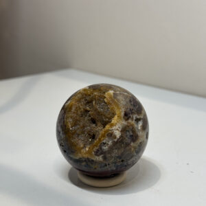 Red Ocean Jaspar Sphere (With Druzy Inclusion)